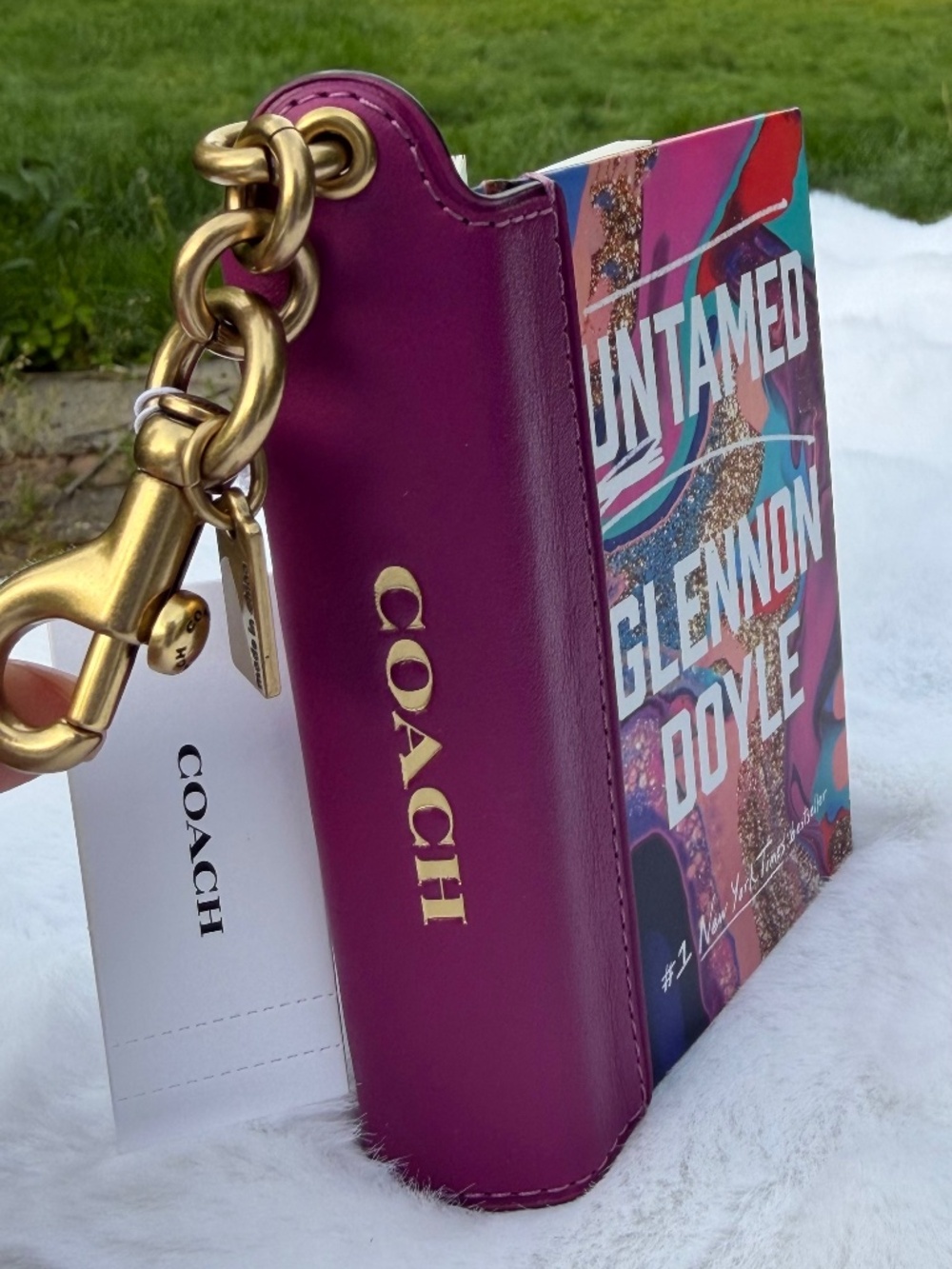 Coach - Untamed Book Bag Charm CFK44 NWT 📖✨ Glennon Doyle NYT #1 Best Seller